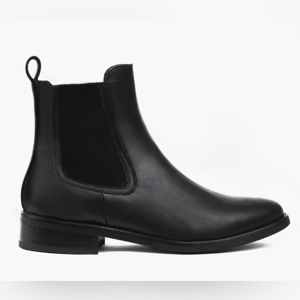 Black Leather Booties